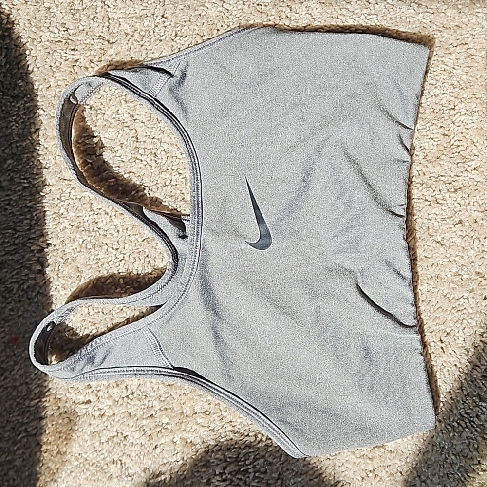 Nike Dri-Fit sports bra, gray, size S